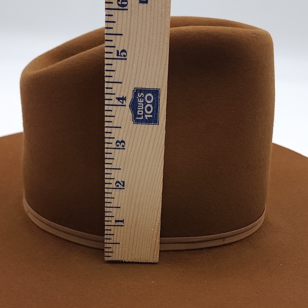 Thoroughbred Moleskin Brown Western Cowboy Hat Yellowstone Gunsmoke VTG 6 5/8 - Picture 13 of 14